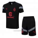 Tracksuit AC Milan 2022-2023 Short Sleeve Black - Shorts