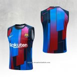 Barcelona Training Shirt 2023-2024 Without Sleeves Blue and Red