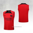 Paris Saint-Germain Training Shirt Jordan 2023-2024 Without Sleeves Red