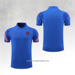 Atletico Madrid Shirt Polo 2022-2023 Blue