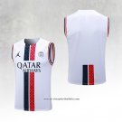 Paris Saint-Germain Training Shirt Jordan 2023-2024 Without Sleeves White