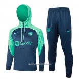 Sweatshirt Tracksuit Barcelona 2023-2024 Kid Blue and Green