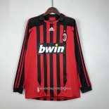 AC Milan Home Shirt Retro 2007-2008 Long Sleeve