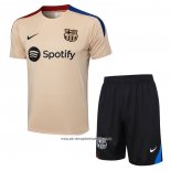 Tracksuit Barcelona 2024-2025 Short Sleeve Yellow - Shorts