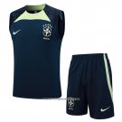Tracksuit Brazil 2023-2024 Without Sleeves Blue
