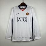 Manchester United Away Shirt Retro 2008-2009 Long Sleeve