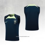 Brazil Training Shirt 2023-2024 Without Sleeves Blue