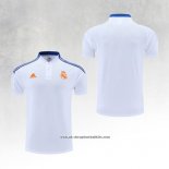 Real Madrid Shirt Polo 2022-2023 White and Blue