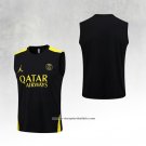 Paris Saint-Germain Training Shirt Jordan 2023-2024 Without Sleeves Black