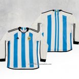 Argentina Home Shirt 3 Star 2022 Long Sleeve