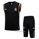 Tracksuit Real Madrid 2023-2024 Without Sleeves Black