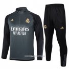 Sweatshirt Tracksuit Real Madrid 2023-2024 Kid Grey