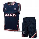 Tracksuit Paris Saint-Germain Jordan 2023-2024 Without Sleeves Blue