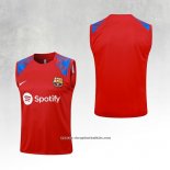 Barcelona Training Shirt 2023-2024 Without Sleeves Red