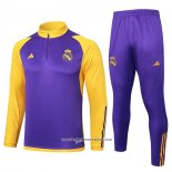 Sweatshirt Tracksuit Real Madrid 2023-2024 Kid Purpura
