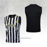 Juventus Training Shirt 2023-2024 Without Sleeves Black and White