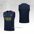 Paris Saint-Germain Training Shirt 2023-2024 Without Sleeves Blue
